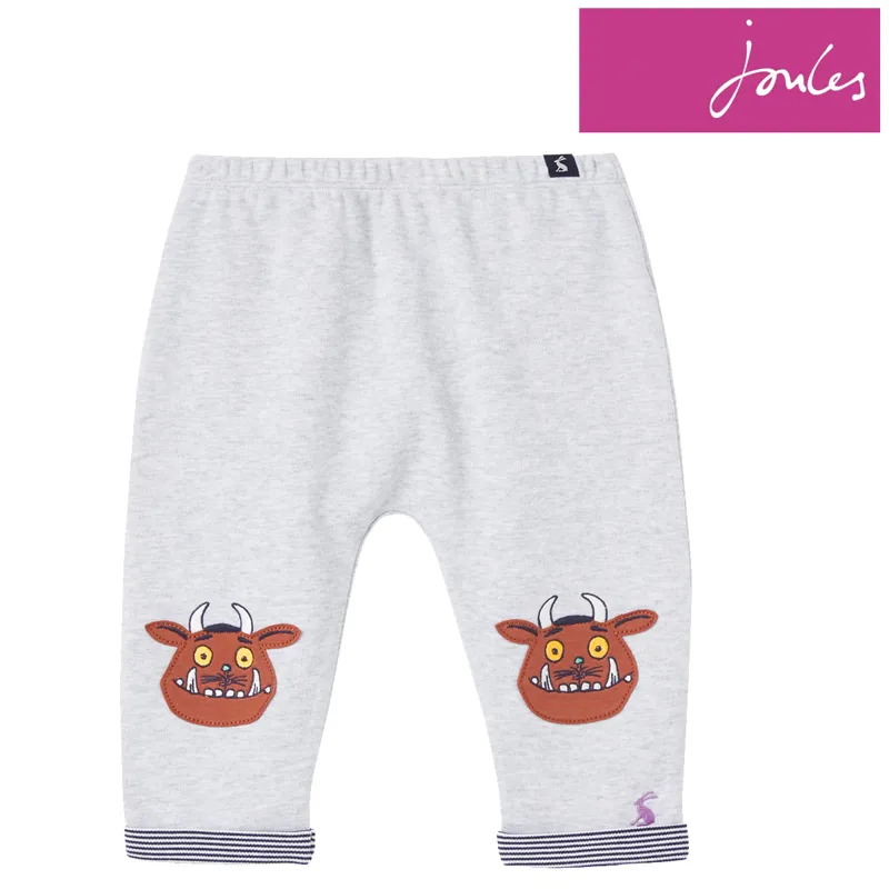 Joules Gruffalo Grove Cotton Trousers - Grey Marl Gruffalo